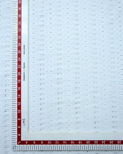 WHITE JACQUARD LYCRA FABRIC