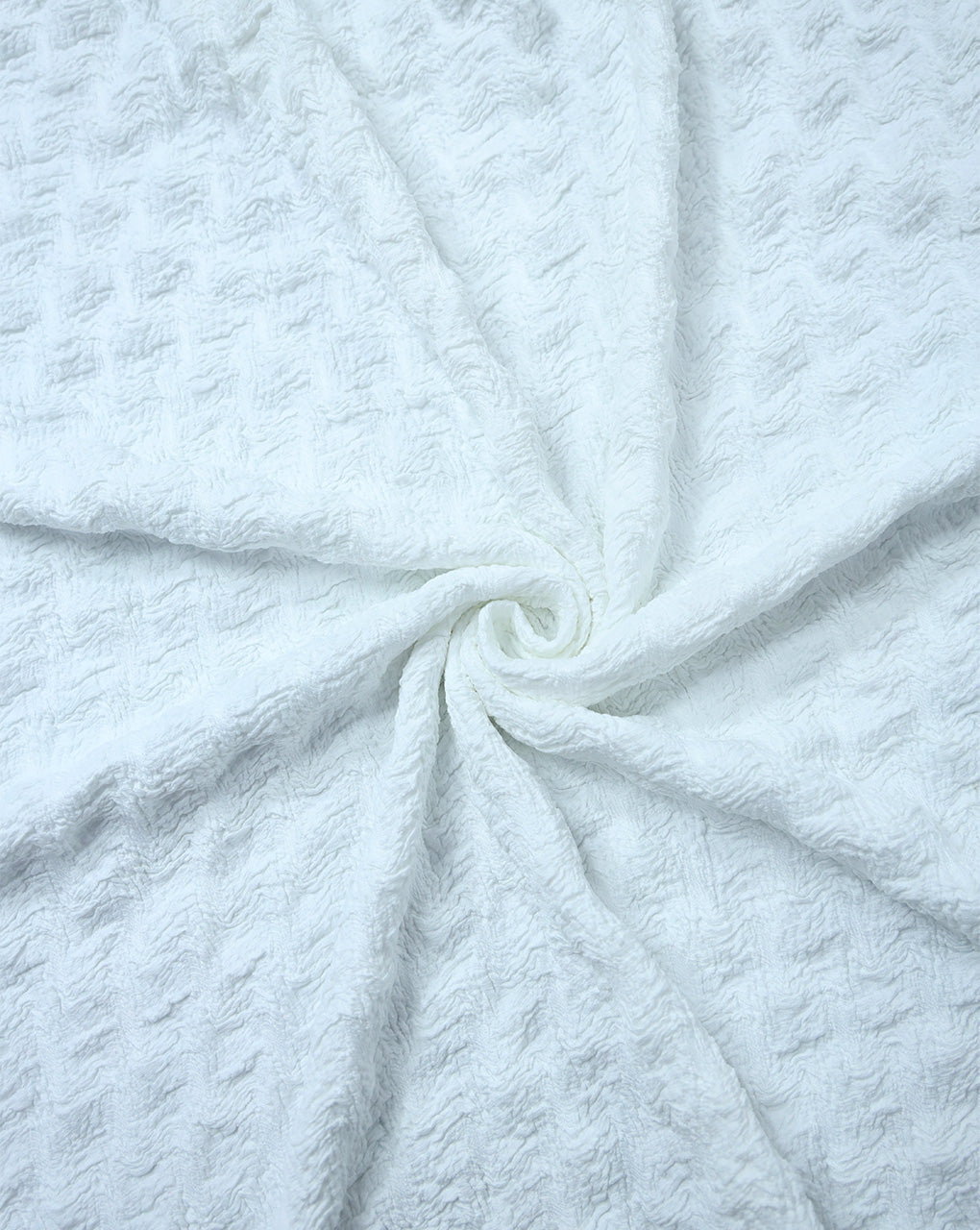 WHITE JACQUARD LYCRA FABRIC