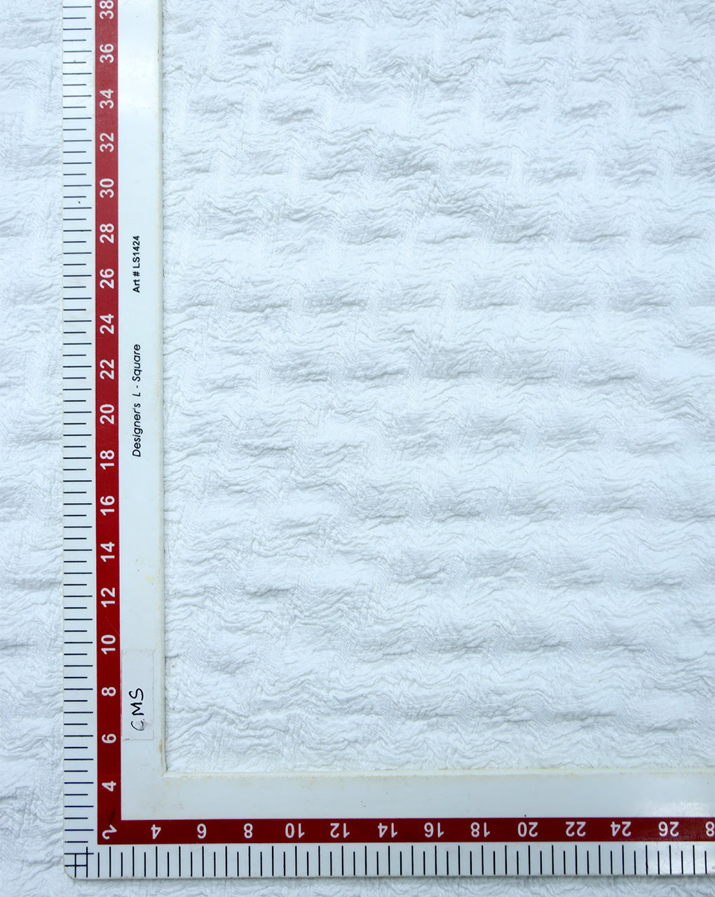 WHITE JACQUARD LYCRA FABRIC