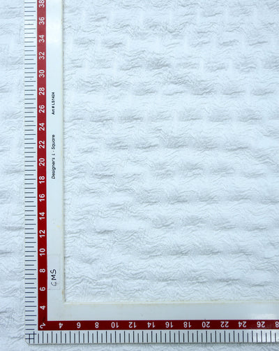 WHITE JACQUARD LYCRA FABRIC
