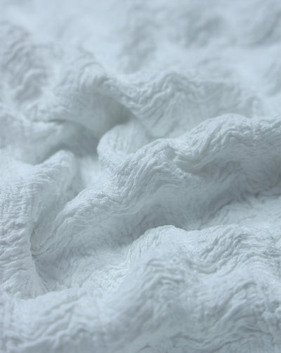 WHITE JACQUARD LYCRA FABRIC