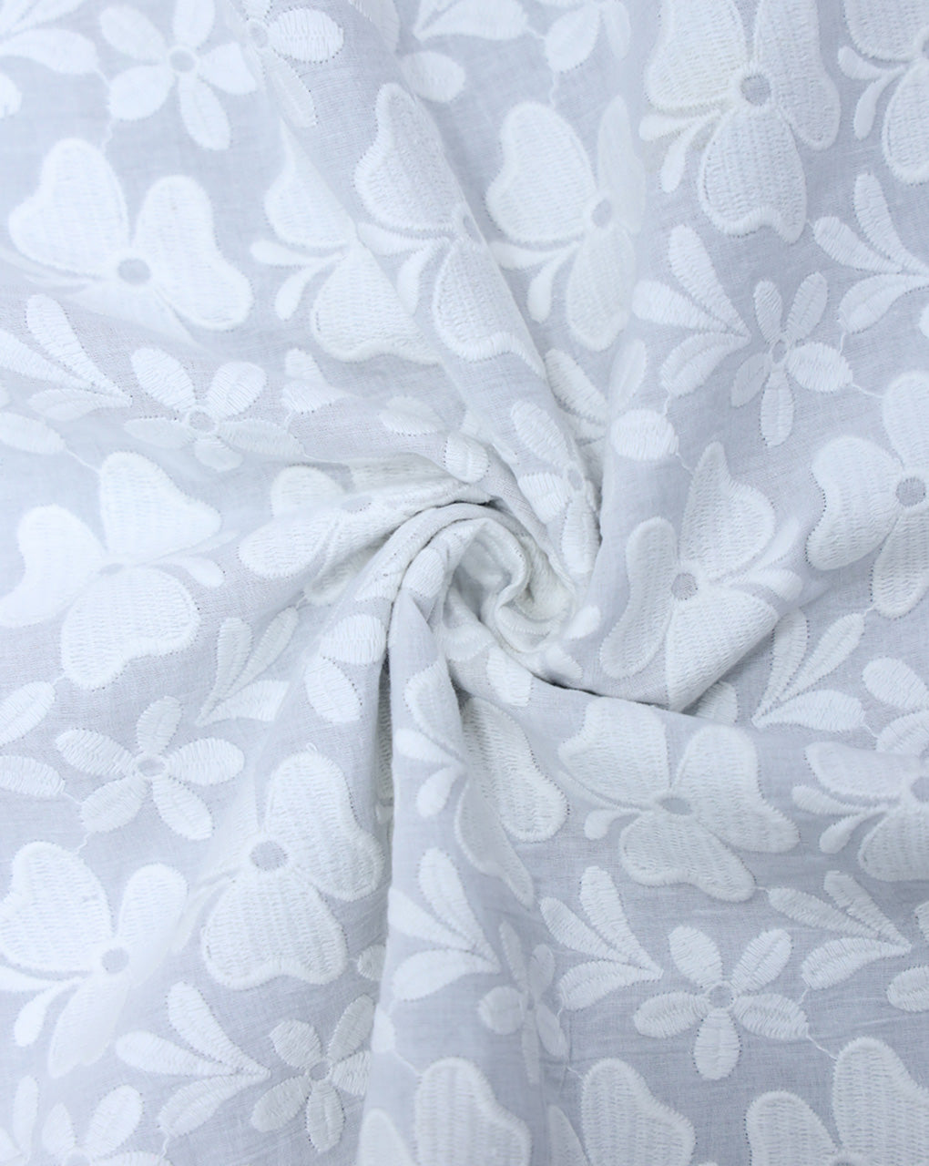 RFD COTTON SCHIFFLI EMBROIDERY FABRIC (WIDTH-58 INCHES)