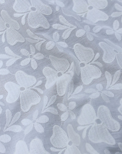 RFD COTTON SCHIFFLI EMBROIDERY FABRIC (WIDTH-58 INCHES)