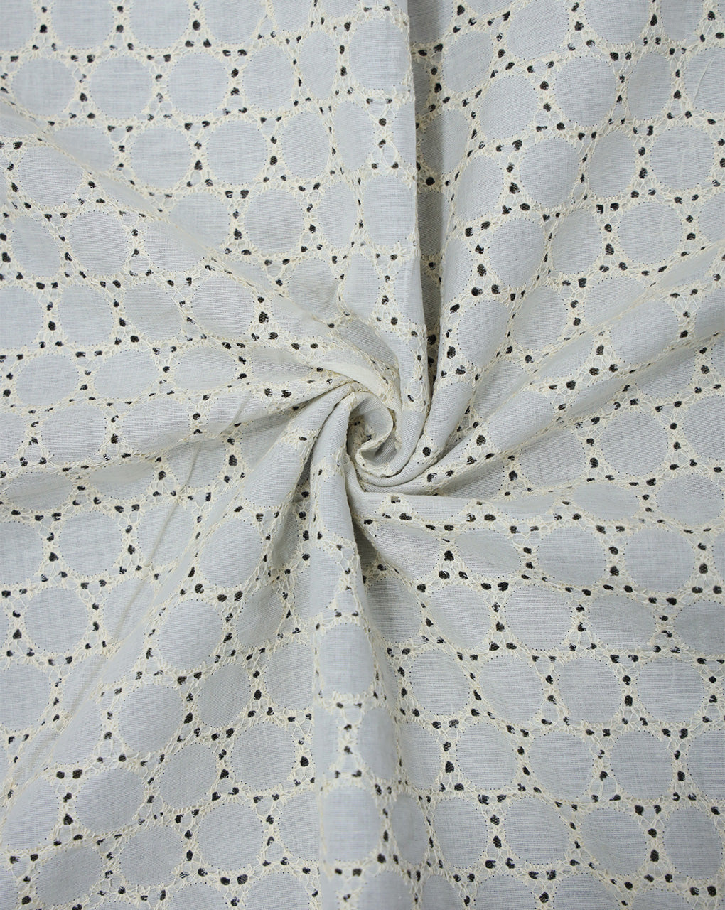 GREIGE COTTON SCHIFFLI EMBROIDERY FABRIC (WIDTH-58 INCHES)