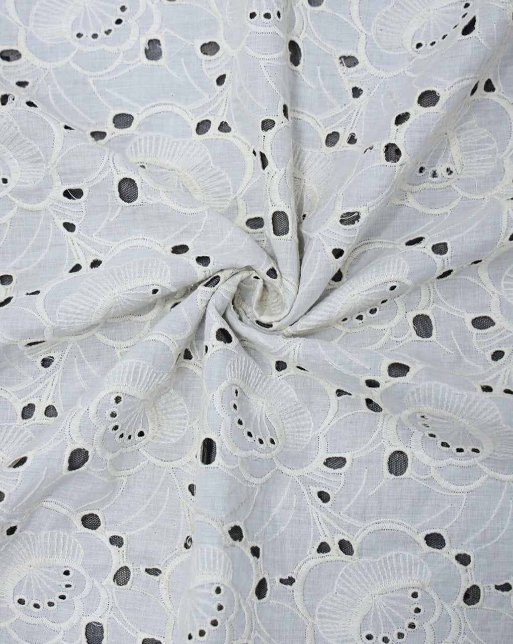 GREIGE COTTON SCHIFFLI EMBROIDERY FABRIC (WIDTH-58 INCHES)
