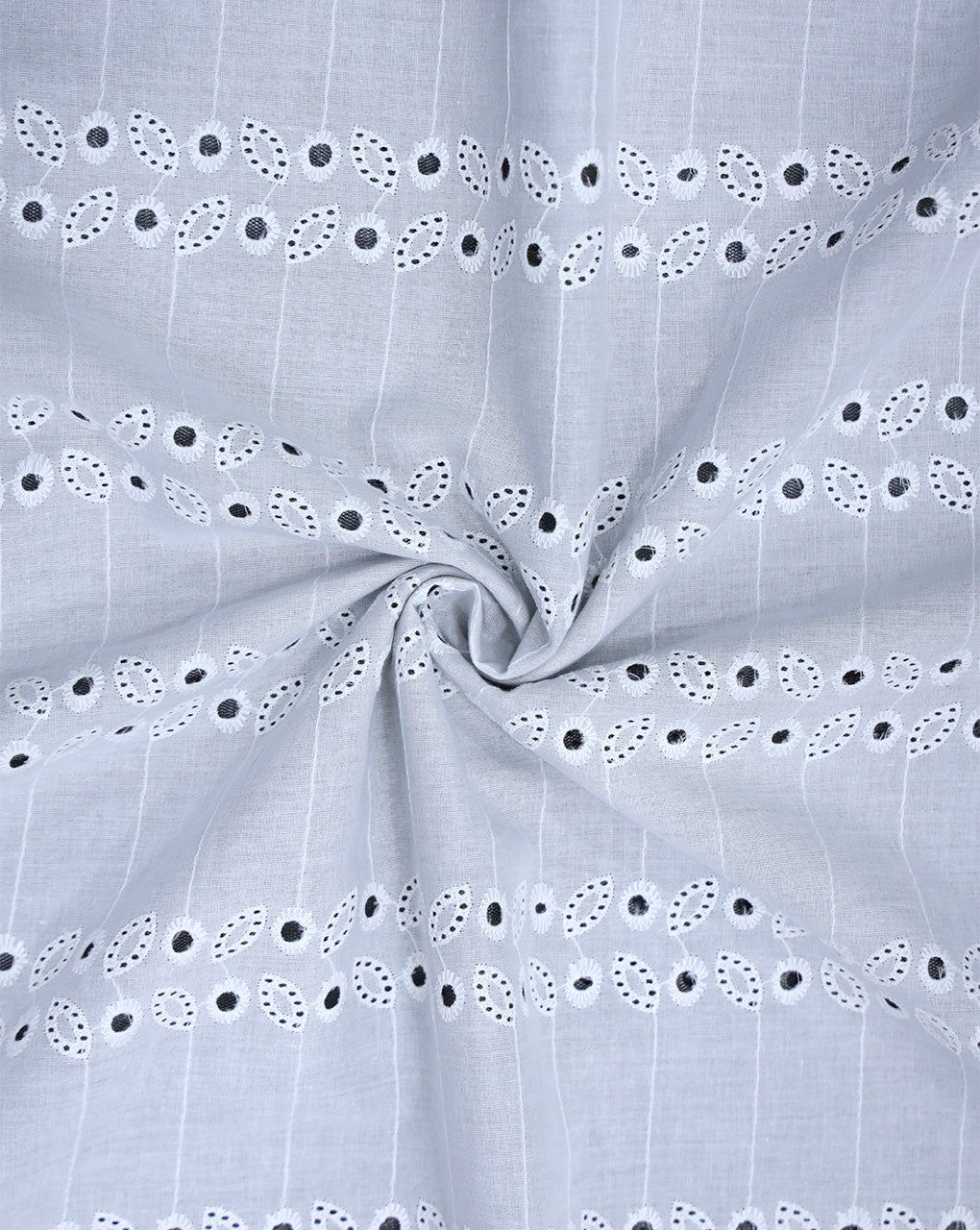 RFD COTTON SCHIFFLI EMBROIDERY FABRIC (WIDTH-58 INCHES)