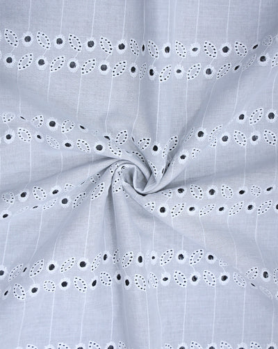 RFD COTTON SCHIFFLI EMBROIDERY FABRIC (WIDTH-58 INCHES)