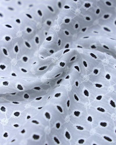 RFD COTTON SCHIFFLI EMBROIDERY FABRIC (WIDTH-44 INCHES)
