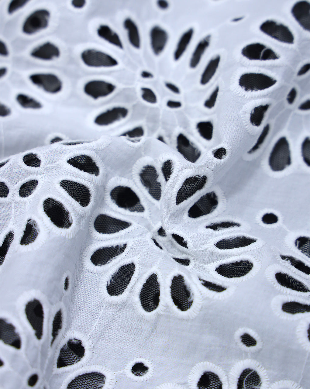 RFD COTTON SCHIFFLI EMBROIDERY FABRIC (WIDTH-58 INCHES)