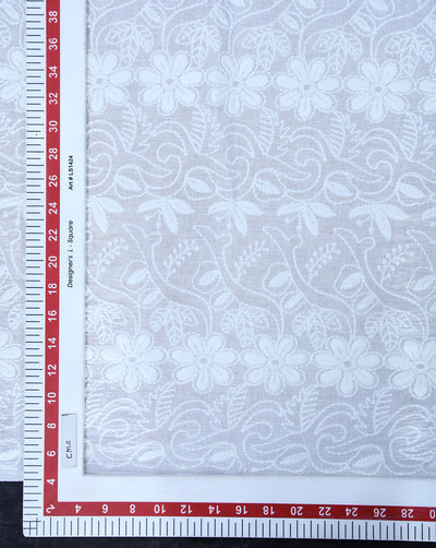 RFD COTTON SCHIFFLI EMBROIDERY FABRIC (WIDTH-42 INCHES)