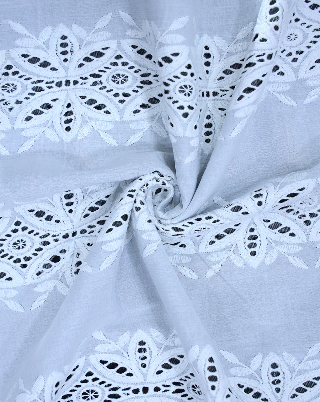 RFD COTTON SCHIFFLI EMBROIDERY FABRIC (WIDTH-42 INCHES)