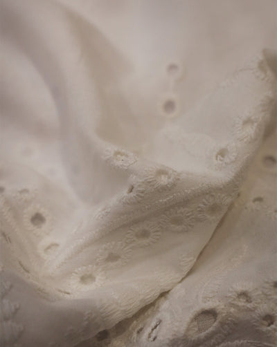 COTTON SCHIFFLI EMBROIDERY FABRIC (WIDTH-56 INCHES)