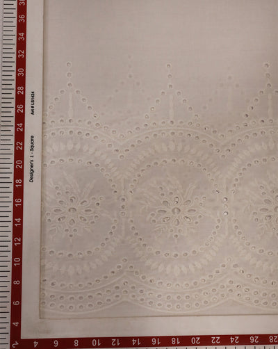 COTTON SCHIFFLI EMBROIDERY FABRIC (WIDTH-56 INCHES)