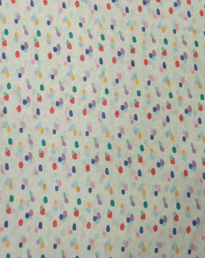 MULTICOLOR POLKA DOTS DESIGN DIGITAL PRINTED FABRIC