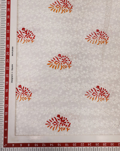 COTTON SCHIFFLI EMBROIDERY FABRIC (WIDTH-40 INCHES)