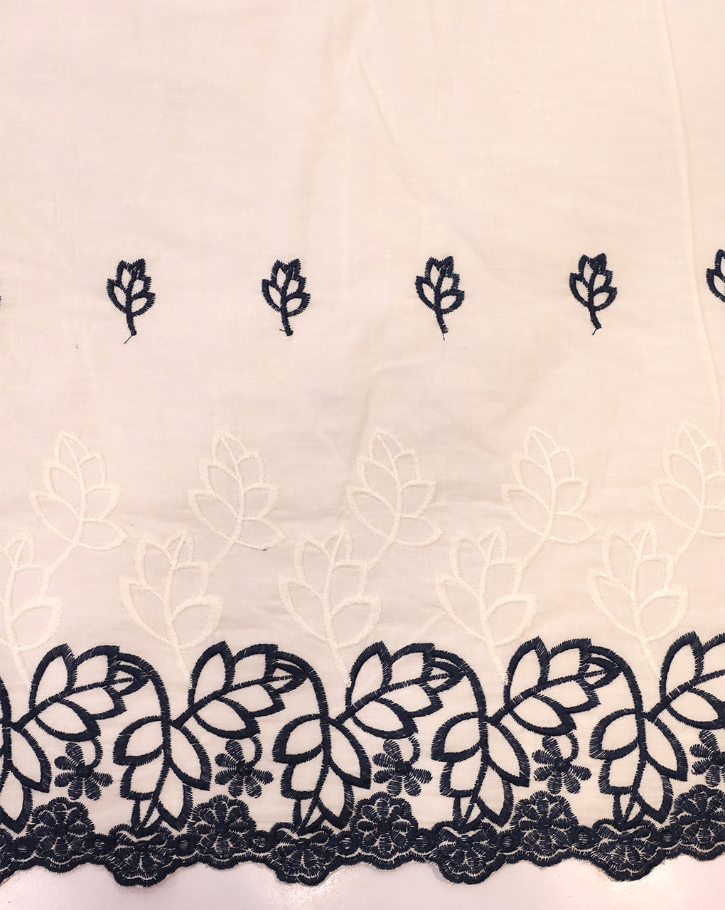 COTTON SCHIFFLI EMBROIDERY FABRIC (WIDTH-56 INCHES)