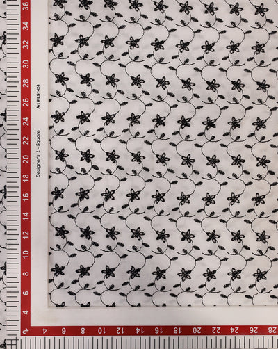 COTTON SCHIFFLI EMBROIDERY FABRIC (WIDTH-40 INCHES)