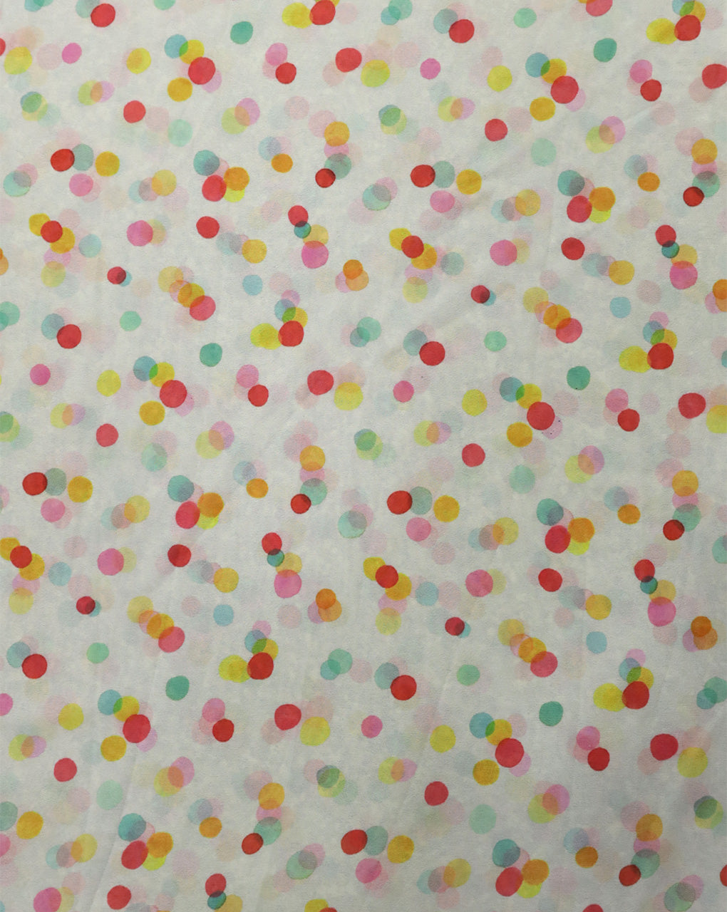 MULTICOLOR POLKA DOTS DESIGN DIGITAL PRINTED FABRIC