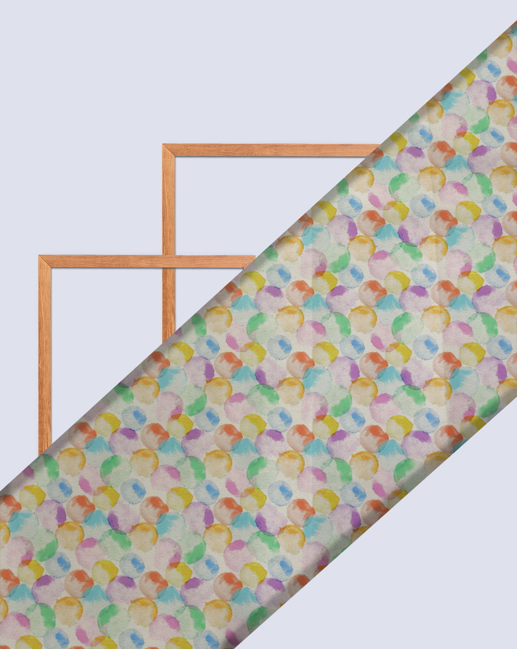 MULTICOLOR POLKA DOTS DESIGN DIGITAL PRINTED FABRIC