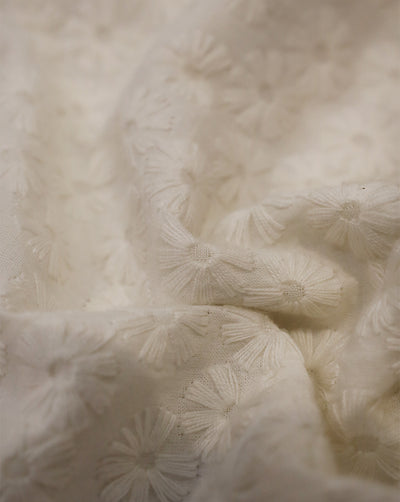 COTTON SCHIFFLI EMBROIDERY FABRIC (WIDTH-40 INCHES)