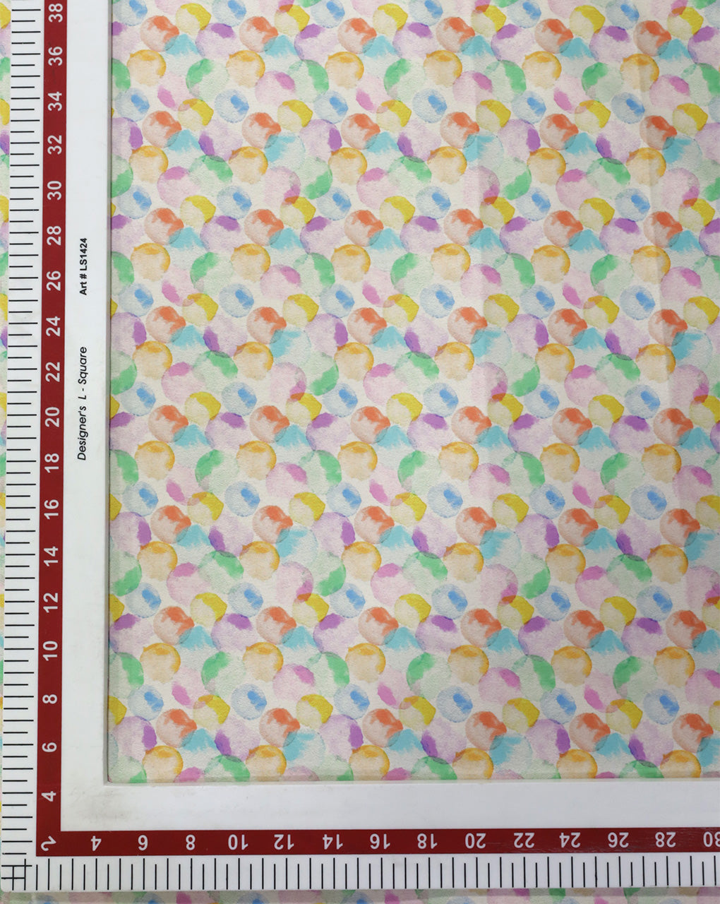 MULTICOLOR POLKA DOTS DESIGN DIGITAL PRINTED FABRIC