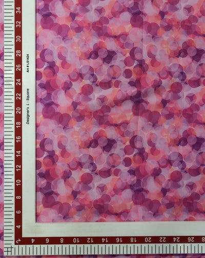 MULTICOLOR POLKA DOTS DESIGN DIGITAL PRINTED FABRIC