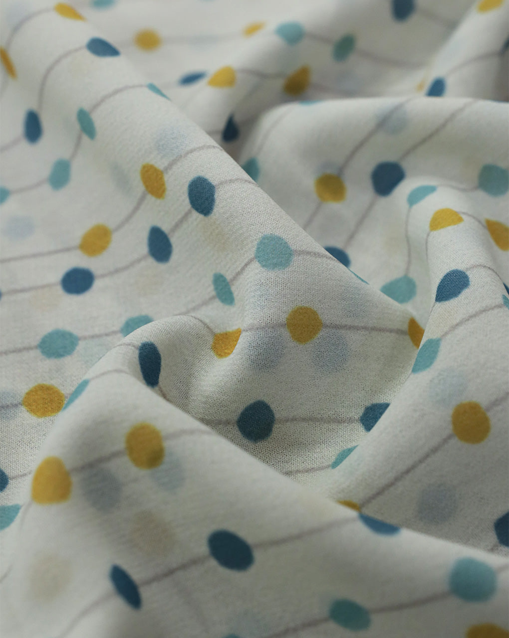 MULTICOLOR POLKA DOTS DESIGN DIGITAL PRINTED FABRIC