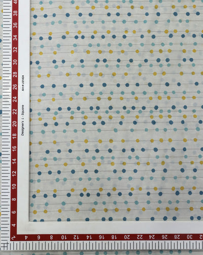 MULTICOLOR POLKA DOTS DESIGN DIGITAL PRINTED FABRIC