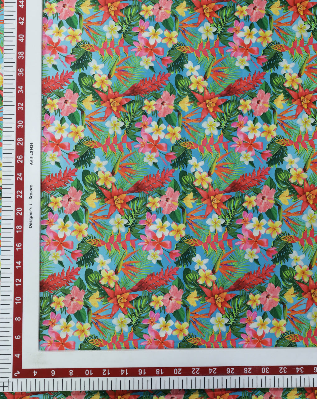 MULTICOLOR TROPICAL DESIGN DIGITAL PRINTED FABRIC