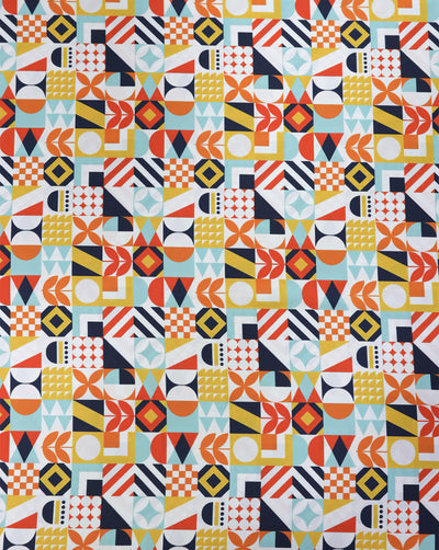 GEOMETRIC DESIGN DIGITAL PRINTED FABRIC (WIDTH-56 INCHES)