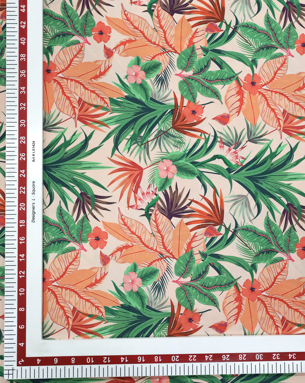 MULTICOLOR TROPICAL DESIGN DIGITAL PRINTED FABRIC