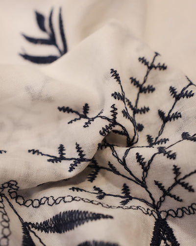 COTTON SCHIFFLI EMBROIDERY FABRIC (WIDTH-56 INCHES)