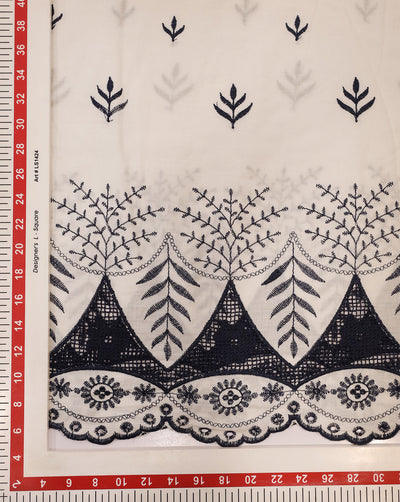 COTTON SCHIFFLI EMBROIDERY FABRIC (WIDTH-56 INCHES)