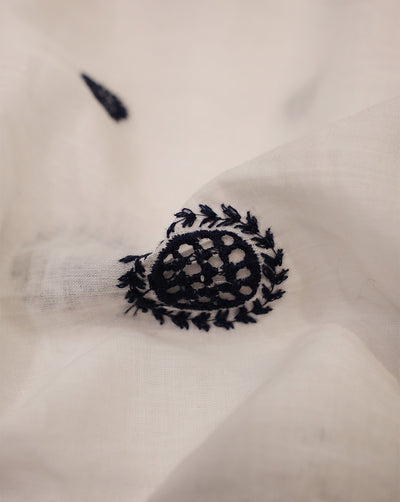 COTTON SCHIFFLI EMBROIDERY FABRIC (WIDTH-56 INCHES)