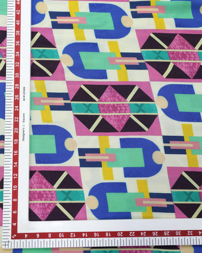 GEOMETRIC DESIGN DIGITAL PRINTED FABRIC (WIDTH-56 INCHES)