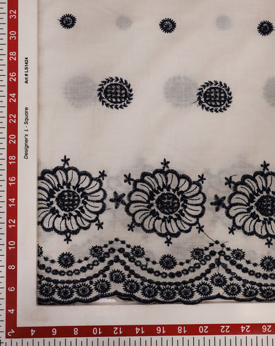 COTTON SCHIFFLI EMBROIDERY FABRIC (WIDTH-56 INCHES)