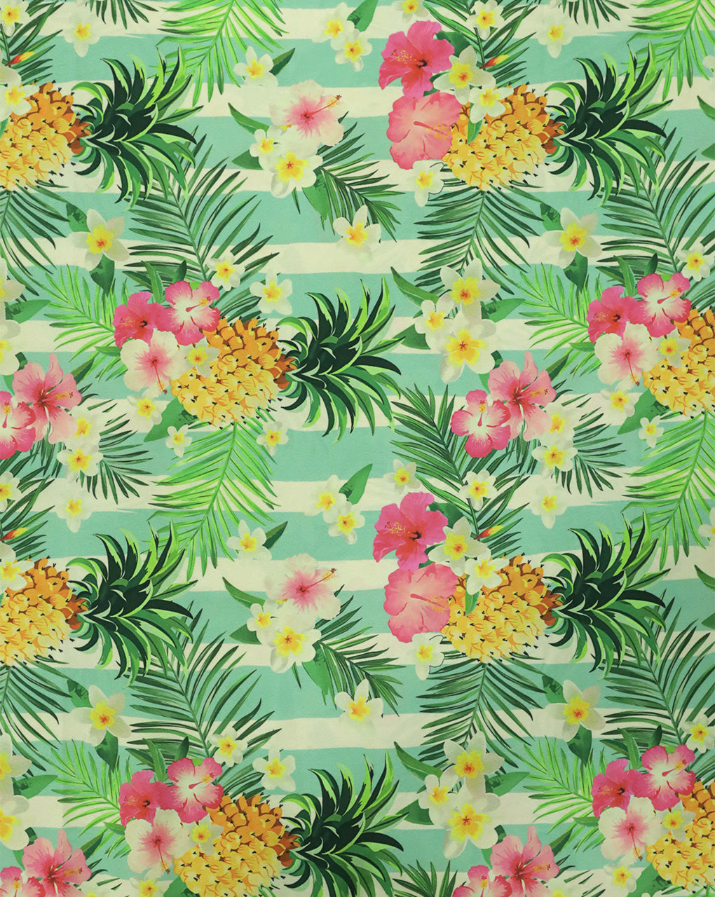 MULTICOLOR TROPICAL DESIGN DIGITAL PRINTED FABRIC