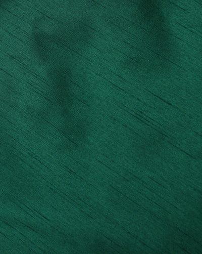 Plain Dark Green Poly Dupion Fabric