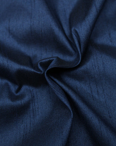 Plain Blue Poly Dupion Fabric