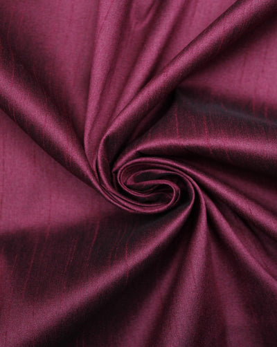 Plain Maroon Poly Dupion Fabric