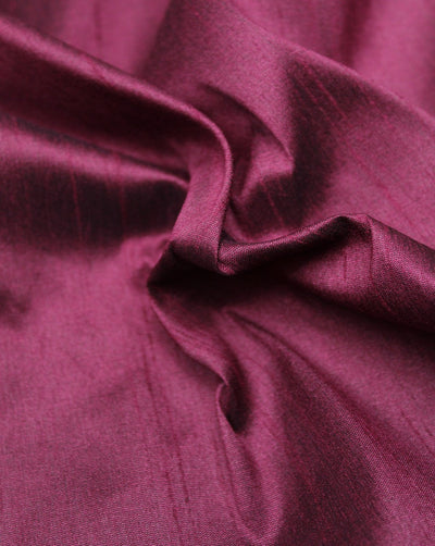 Plain Maroon Poly Dupion Fabric