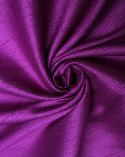 Plain Purple Poly Dupion Fabric