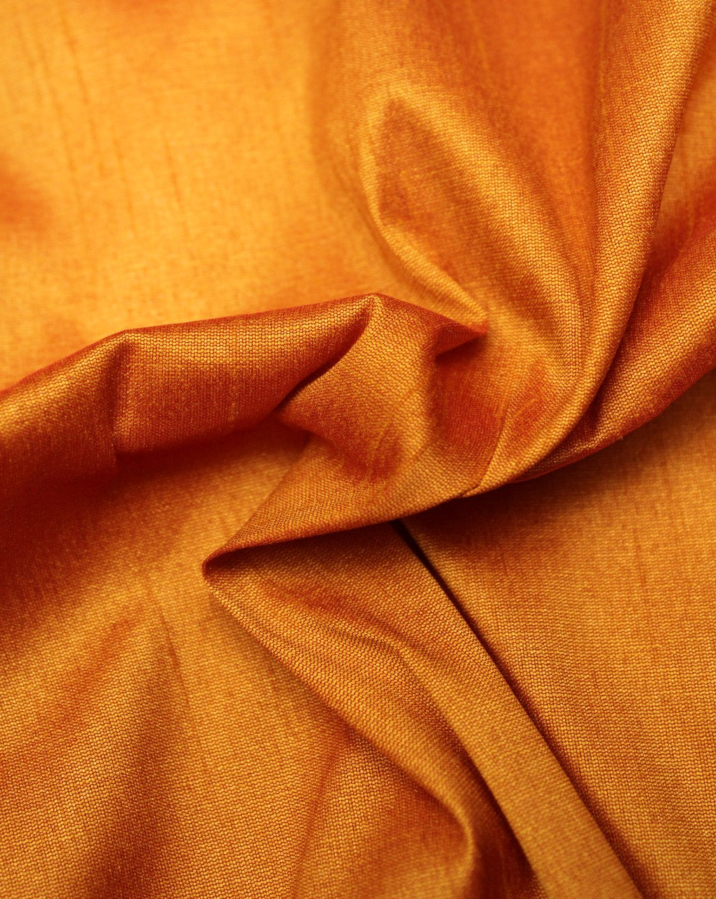 Plain Orange Poly Dupion Fabric