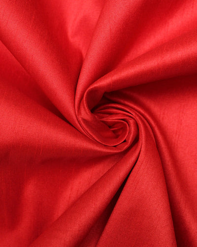 Plain Red Poly Dupion Fabric