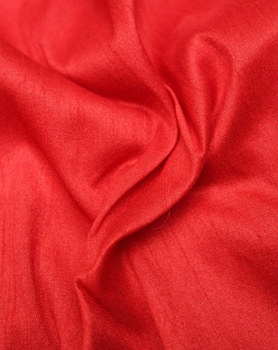 Plain Red Poly Dupion Fabric