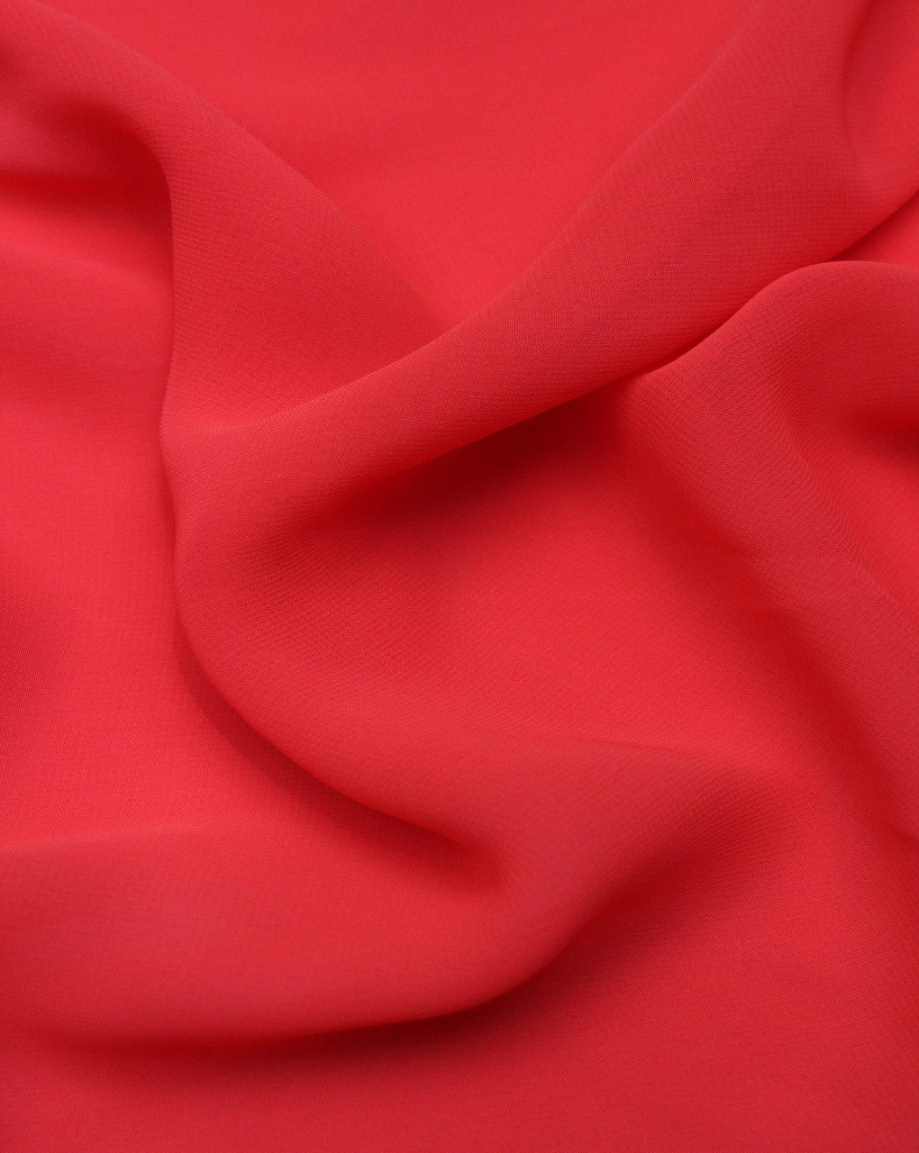 Plain Red 2 Lazer Georgette Fabric