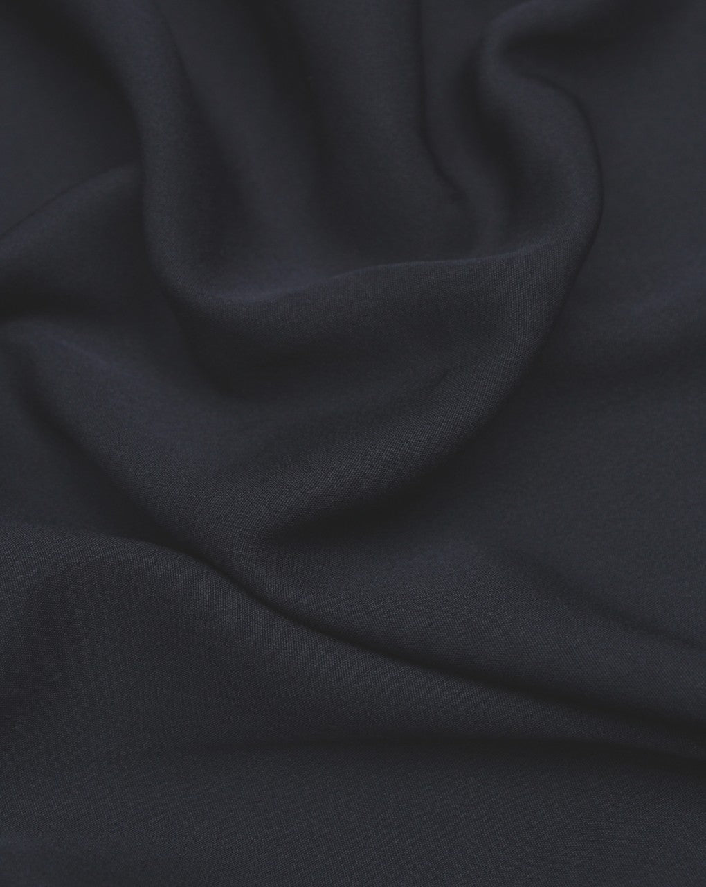 Plain Navy Blue Polyester Crepe Fabric