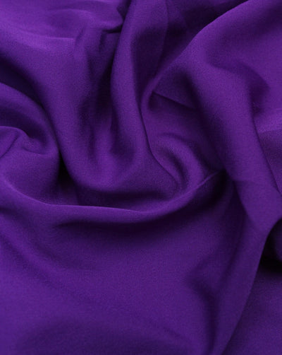 Plain Dark Purple Polyester Crepe Fabric
