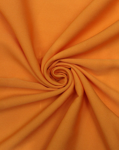 Plain Light Yellow Polyester Crepe Fabric