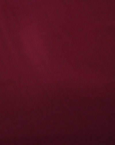 Plain Wine Polyester Crepe Fabric